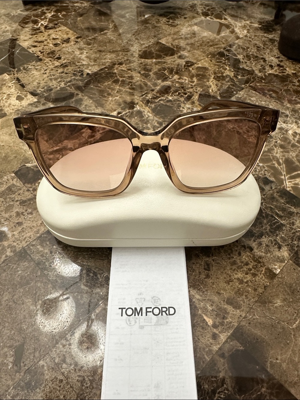Tom Ford Shelby Women’s Oversized Sunglasses in Light Pink-Brown